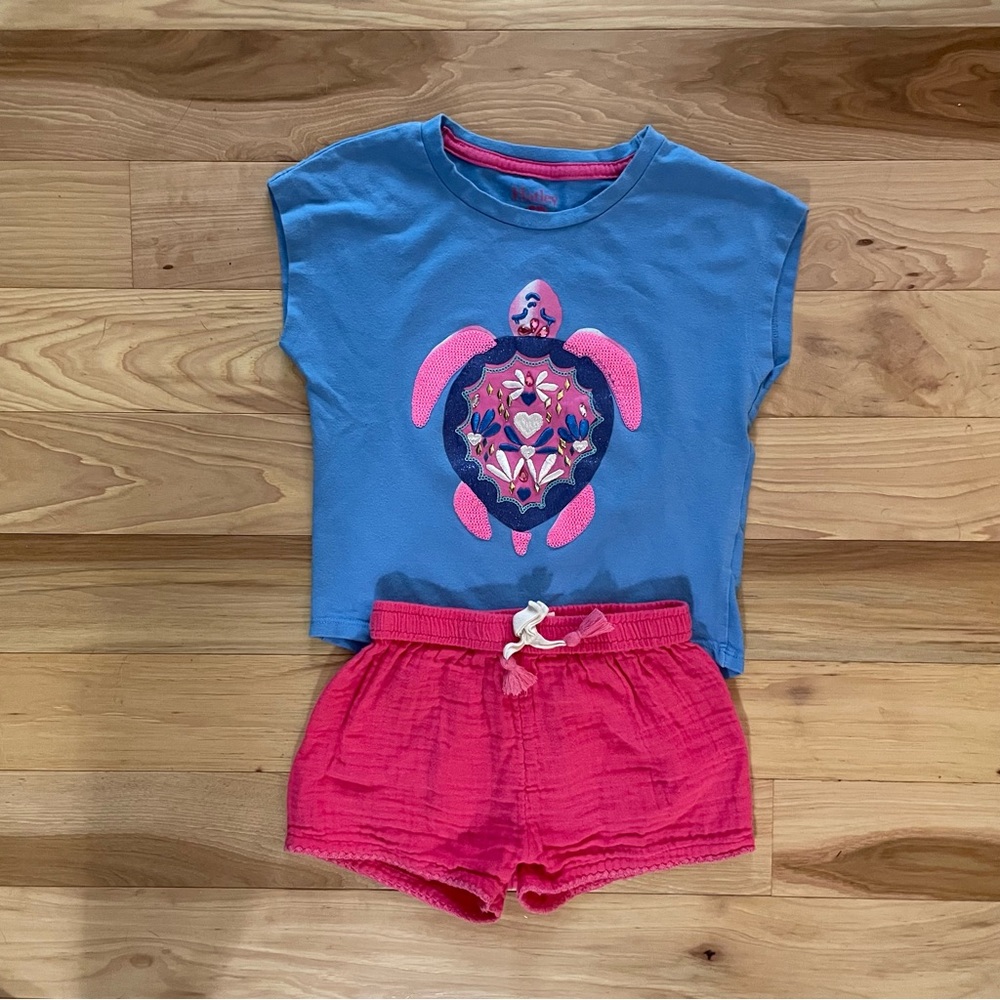 Hatley Turtle Graphic Shirt & Short Set